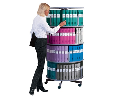Binder Carousel with 4 Tiers and Casters