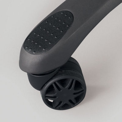 Anti-scuff plate protects base from unsightly scratches.