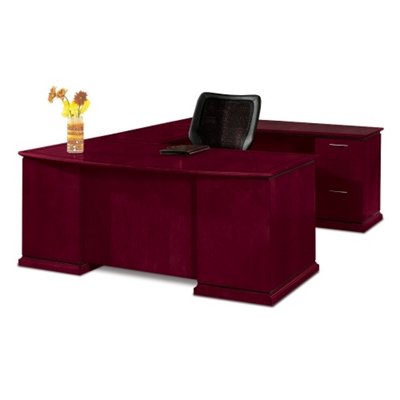 Bow Front Reversible U-Desk, 13335
