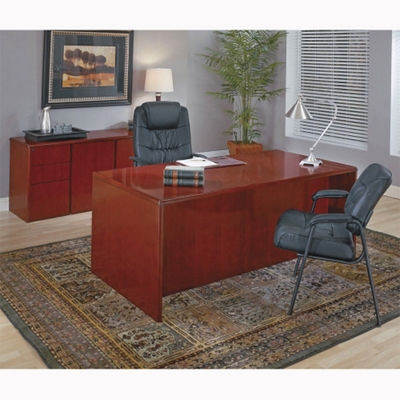 Double Pedestal Desk shown in complete room scene.