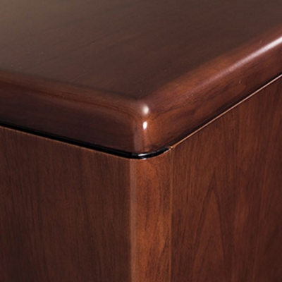 Carefully crafted radius edges and corners for contemporary appearance.