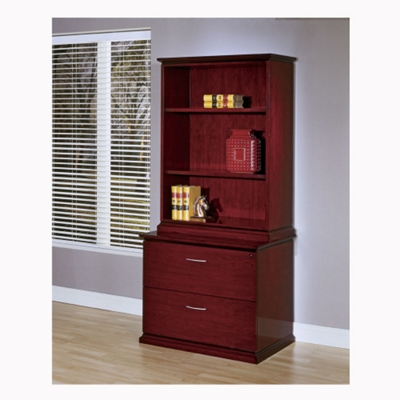 3 Shelf Bookcase on top of  Lateral File