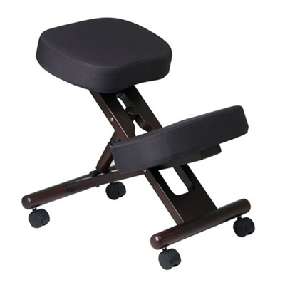 Knee Sit Chair with Espresso Wood Frame, 56825