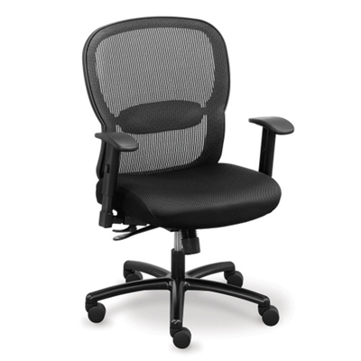 Linear Mesh Back Big and Tall Chair with Memory Foam Fabric Seat, 56949