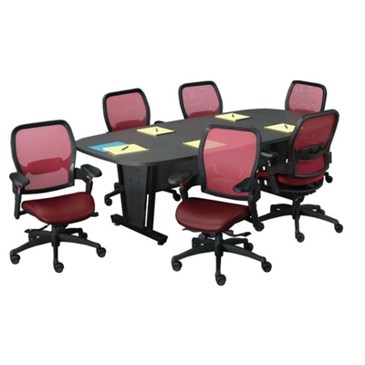 Burgundy Mid Back Chair in conference setting