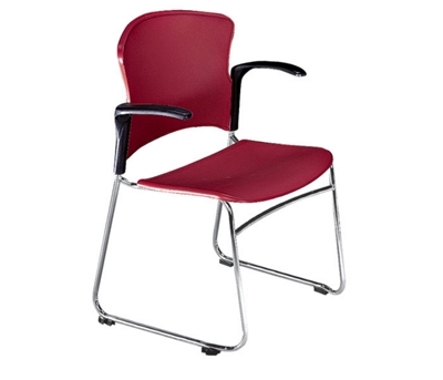 Plastic Shell Stack Chair with Arms