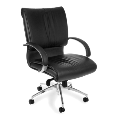 Sharp Series Mid-Back Leather Chair, 50726