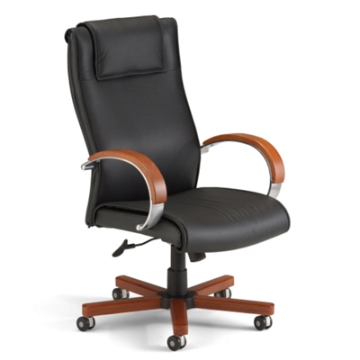 Apex High Grade Leather High-Back Chair, 50727