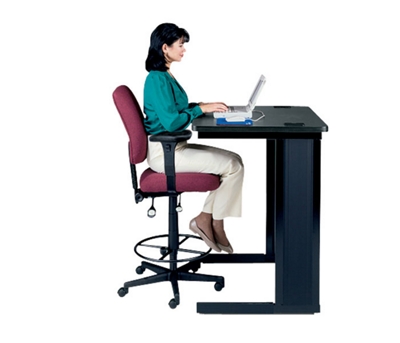 Mid Back Ergonomic Stool with Arms, 56178