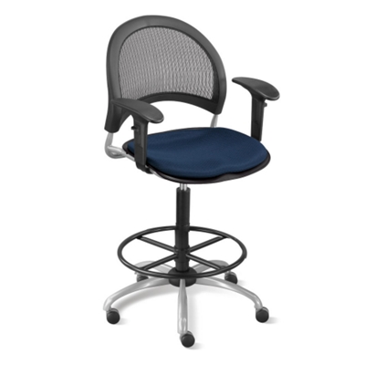 Moon Drafting Stool with Arms, 56807