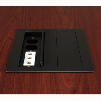 Data ports cover up when not in use
