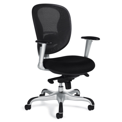 Mesh Back Chair with Titanium Finish Accents, 50738
