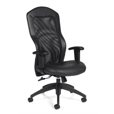 Mesh Back Faux Leather Chair, 56733