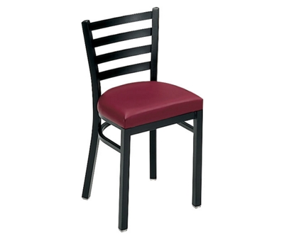 Vinyl Upholstered Slat-Back Breakroom Chair