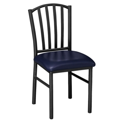 Slot-Back Chair with Black Frame