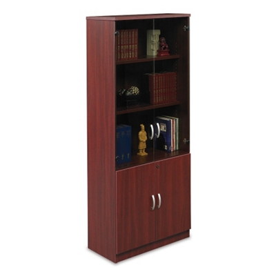 Elite 79"H Glass-Door Storage Cabinet, 31847