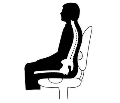 Built-in lumbar support and sculpted seat offer continuos comfort for a variety of users