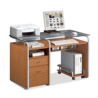 Computer Desk with File Cabinet, 15966