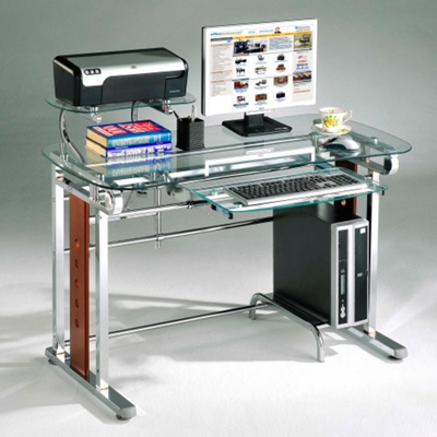 Glass and Chrome Computer Desk, 15967