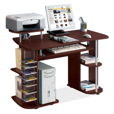 Computer Desk with Shelves, 15965
