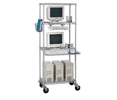 Lan Station with 3 Shelves 30" Wide
