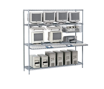 Lan Station with 3 Shelves 6 Wide