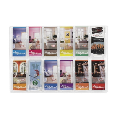 Clear Plastic Twelve Pocket Pamphlet Rack, 33135
