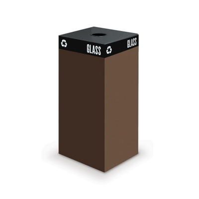Steel Waste Receptacle with Round Top - 32H