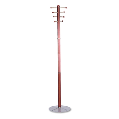 Wood Coat Tree with Aluminum Accents, 91346