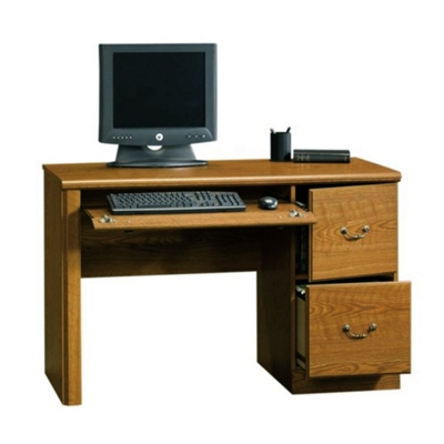 Carolina Oak Compact Single Pedestal Desk, 13055
