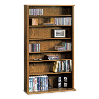 Carolina Oak Multimedia Storage Bookcase, 13067