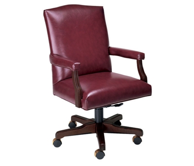 Traditional Mid Back Vinyl Executive Chair, 55385