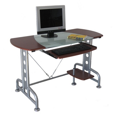 Computer Desk with Glass Inlay, CD02627