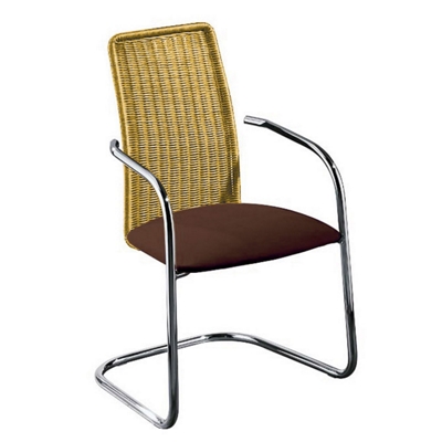 Wicker Back Chair with Arms, 51316