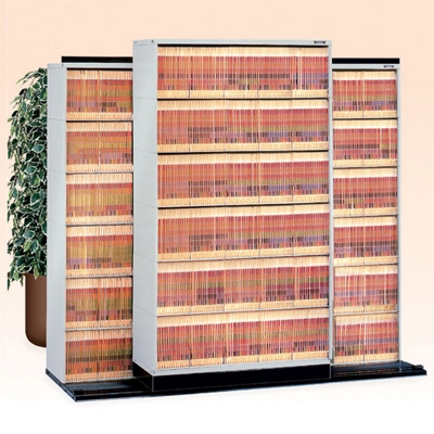 Medical File Unit with 2 Fixed and 1 Mobile Cabinet, Letter