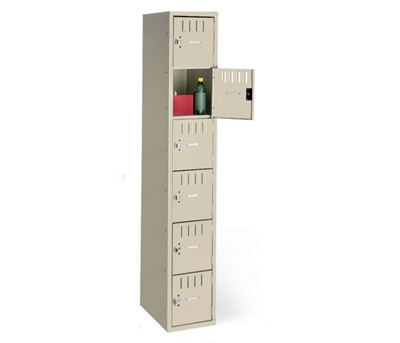 Six Tier Box Locker Set - Three Wide