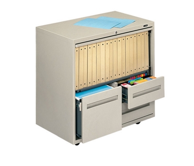 Media Cabinet with File Folder Storage on Wheels, 31448