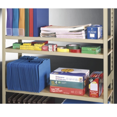 Adjust shelf height to accommodate large or small items.
