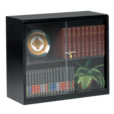 28"H Two Shelf Glass Door Bookcase, 32789