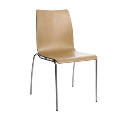Beech Wood Shell Stack Chair, 51270