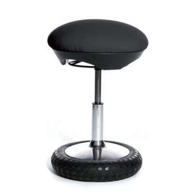 Black Stool with Chrome Base