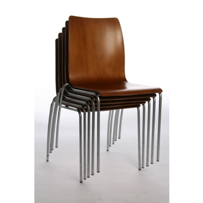 Chairs stack five high
