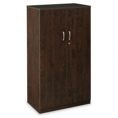 View of cabinet with doors closed.
