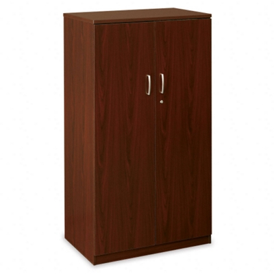 View of cabinet with doors closed.