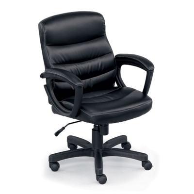 Stellar Faux Leather Mid-Back Chair with 4" Thick Seat, 50837