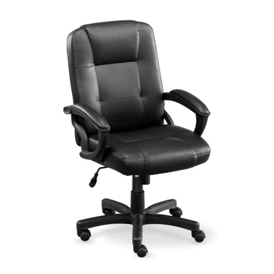 Stellar Faux Leather Mid-Back Chair with Memory Foam Seat, 50967