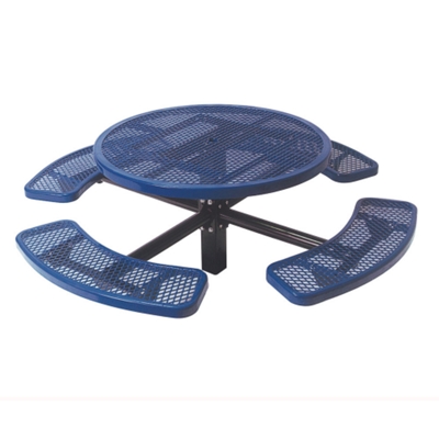 46" Round In-Ground Mount Outdoor Table, 91373