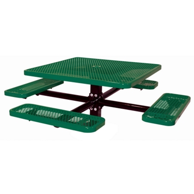 46" Square In-Ground Mount Outdoor Table, 91376