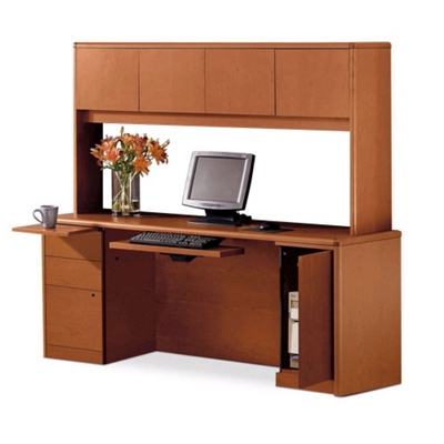 Computer Credenza with Hutch, 15921