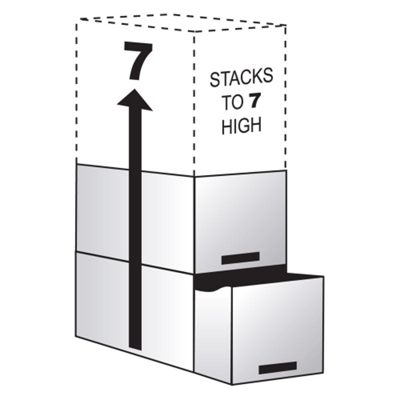 Stacks up to seven high.